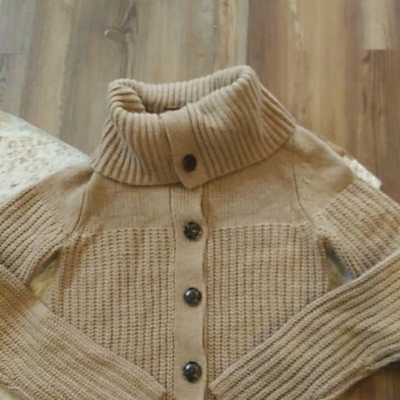 NWT VICE VERSA ADORABLE LONG, FRONT POCKET SWEATER IN CAMEL COLOR. SZ S - Picture 4 of 6
